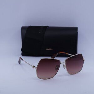 MaxMara MM0035-H 30F Geometric Sunglasses - Gold/Brown